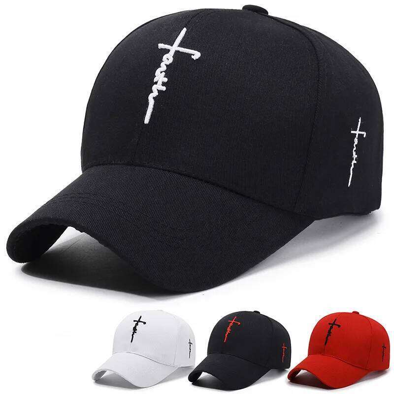 Embroidered English cross casual baseball for men and women, youth adjustable cap Y260304
