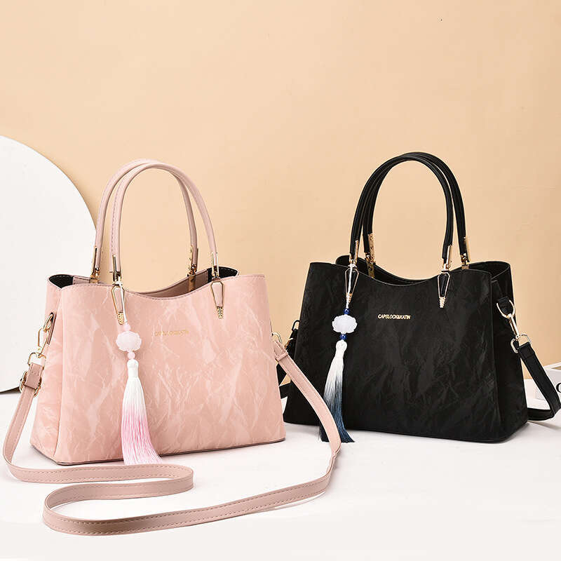 Tote New Chinese Style Women S Handbag Large Capacity Textured Shoulder Crossbody Bag Wholesale