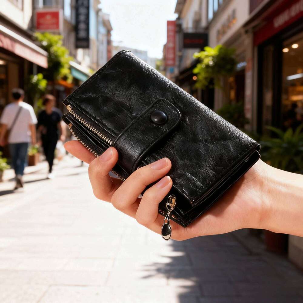 Vintage Women's Short 70% off Wallet, Simple-Thin-Anti-Theft Rfid-Blocking Holder-Compact Card Case-Cash Pocket C260304