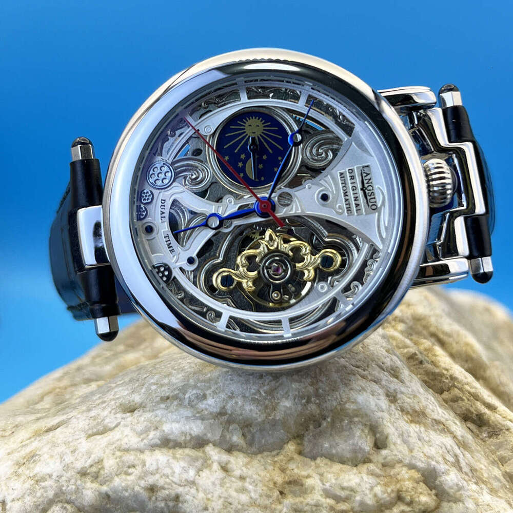Kaleidoscope Retro Carved Movement Fully Automatic Mechanical Tourbillon Watch