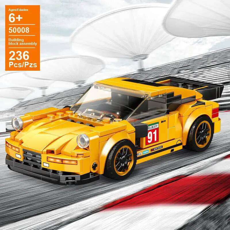 City Speed Sport Racing Cars Building Blocks Model MOC Bricks Racer Vehicle Kid Education Toys for Childrens Boys Gifts Z260306