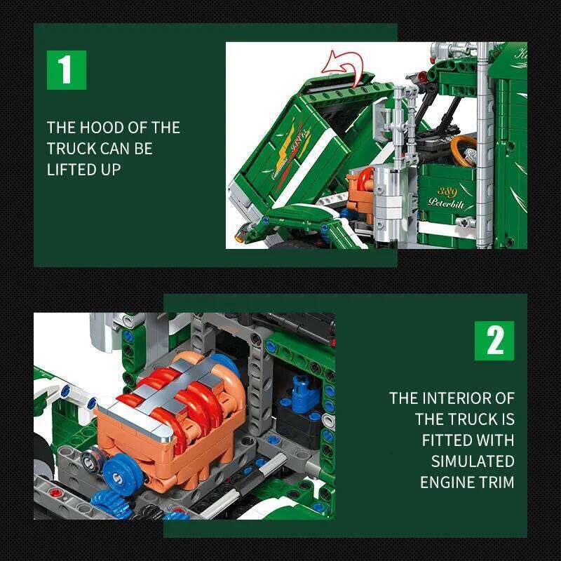 Static Version DIY Trailer Truck Front Model Building Block Technical Educational Assembly Toy Bricks For Boys Holidays Gifts Z260305