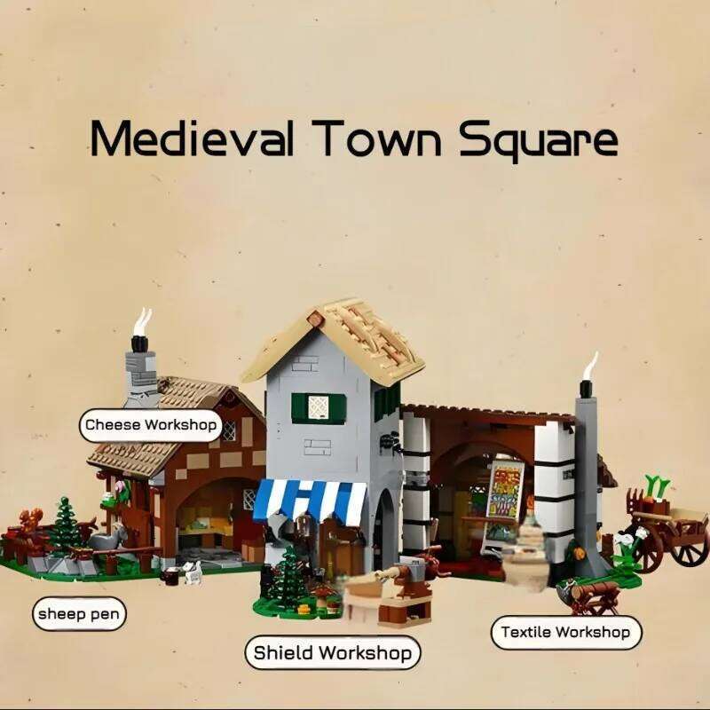 3304PCS Creative Medieval Town Square Building Blocks City Street View Architecture Assemble Bricks Toy Gift For Adult Kids Z260305