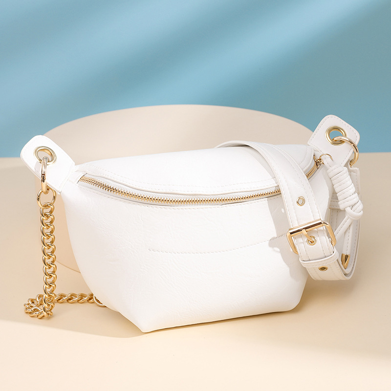 New designer waist bag, casual fashion crossbody bag, European and American retro women's chest bag, simple luxury handbag, commuter shoulder cro
