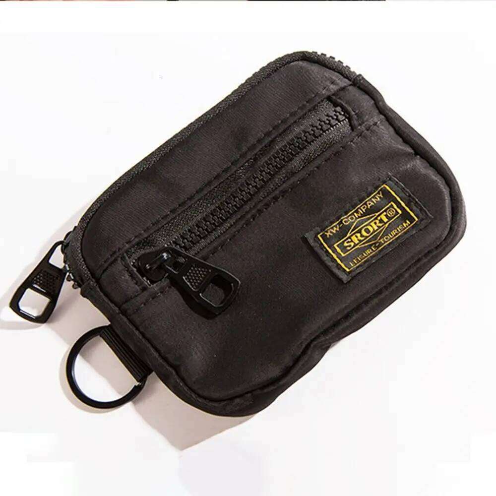 Portable Canvas Coin Purse Card Holder Oxford Cloth Short Wallet Lightweight Zipper Pouch Mini Earbuds Storage Bag C260304