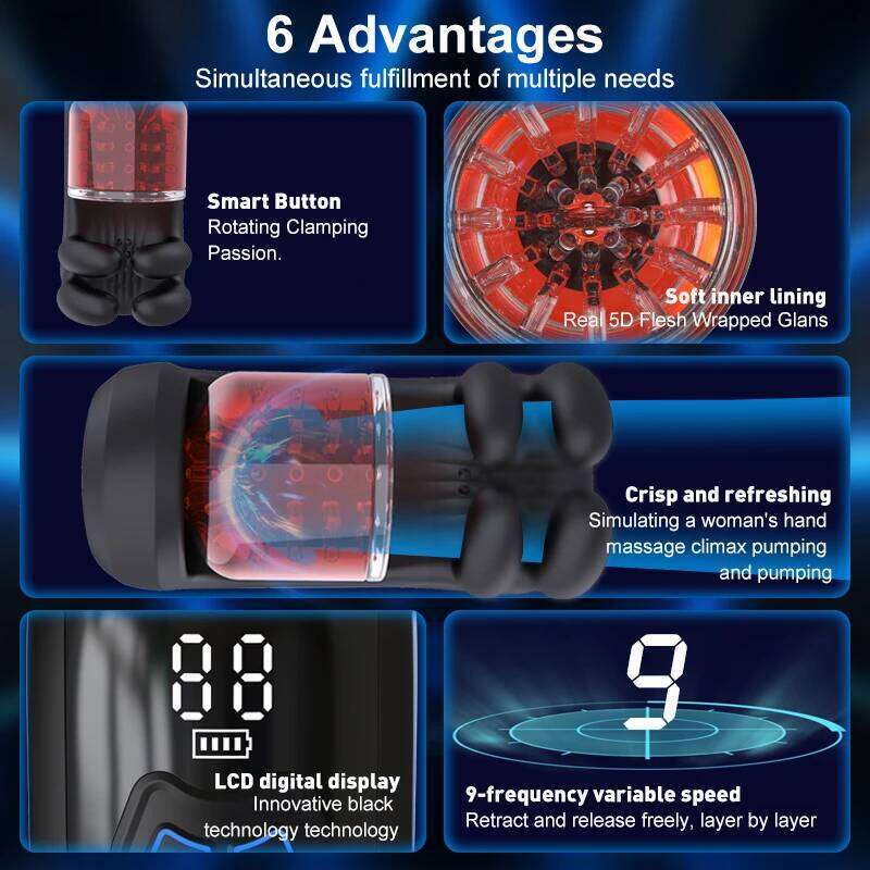 Training Masturbator Cup for Men Penis Ring Ejaculation Glans Massage Delay Endurance Trainning Male Sex Toys W260305