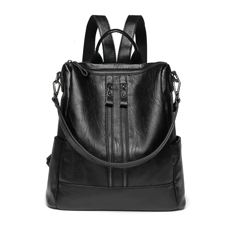 Backpack 2025 Autumn and Winter Korean Style Trendy Casual Fashion Soft Leather Bag Multifunctional Womens Bag260228