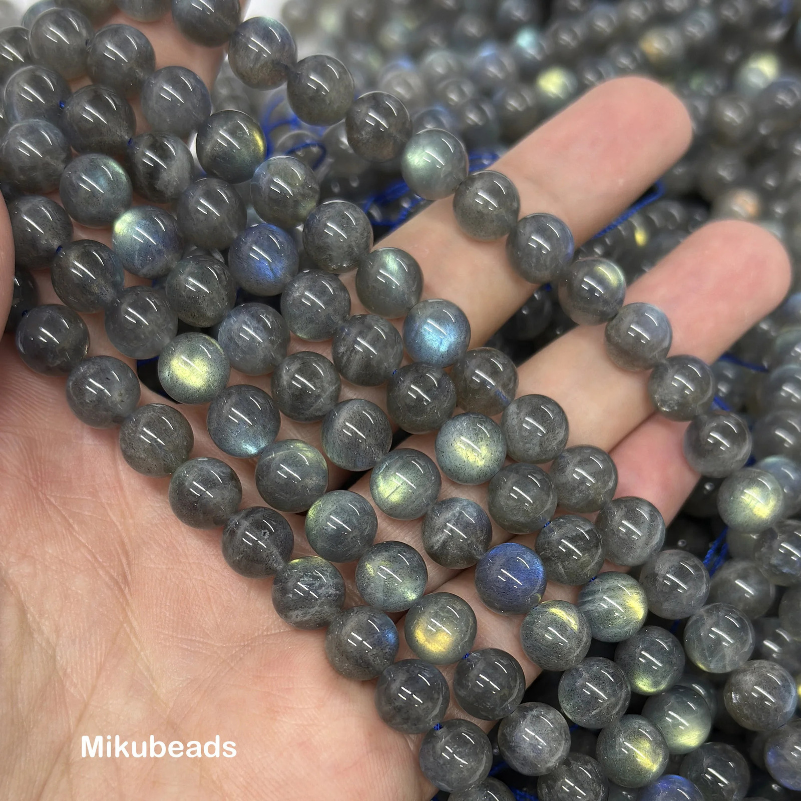 Wholesale Natural 8mm A Madagascar Labradorite Smooth Round Loose Beads For Making Jewelry DIY Stone Necklace Strand 260302