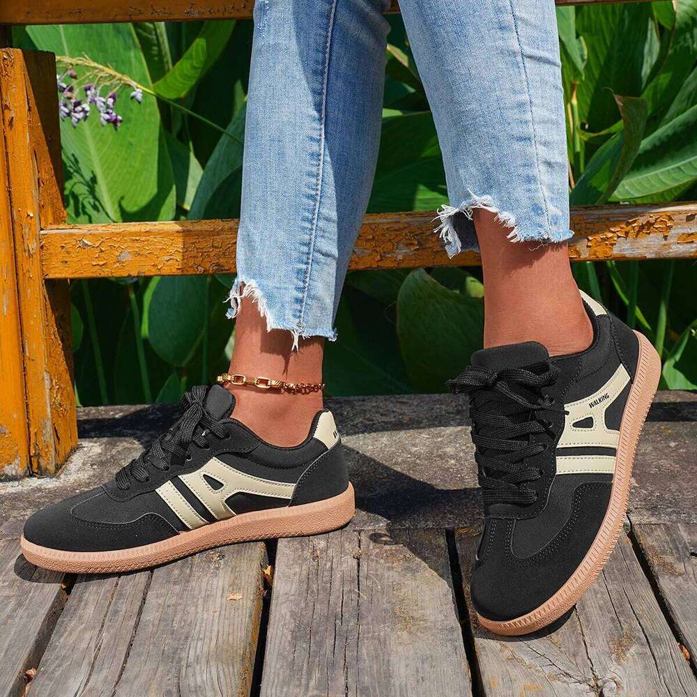 2025 New Ladies Black Sneakers Soft-soled Comfortable Women Leisure Joker Walking Shoes Feminino Zapatillas Mujer