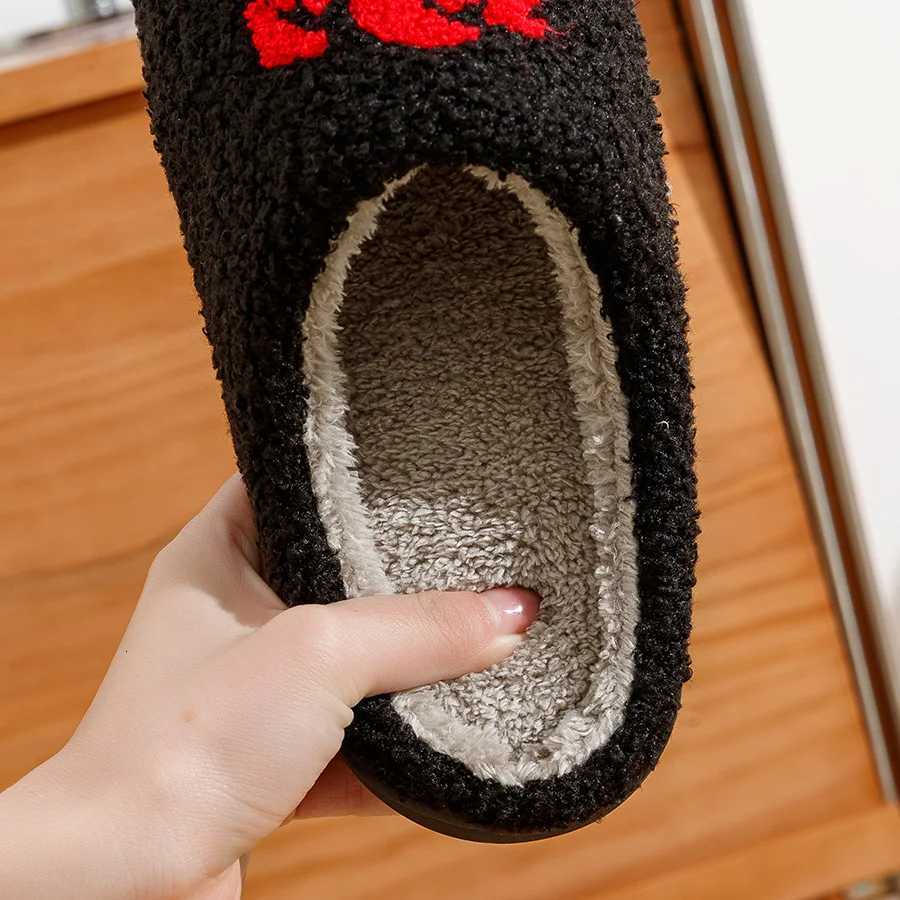 Women Winter Slippers Romantic Rose Home Warm Passionate Love comfortable Leisure Anti Slip Cotton Shoes Lover Girlfriend Gift S260305