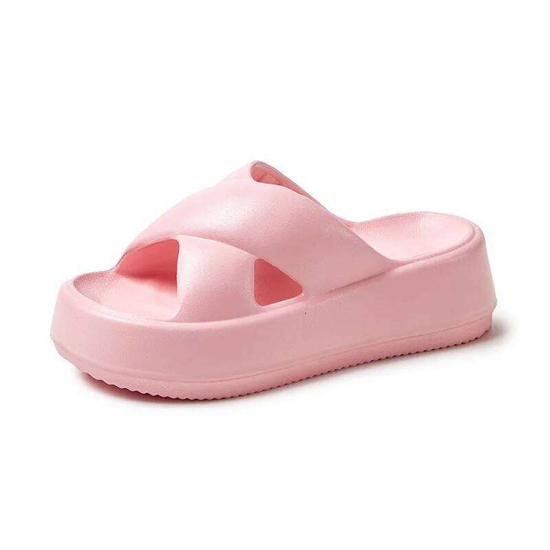 Litfun Women Soft Sole Slides Home Slippers Thick Bottom EVA Shoes Female Non-Slip Cross Sandals Outdoor Beach Flip Flop