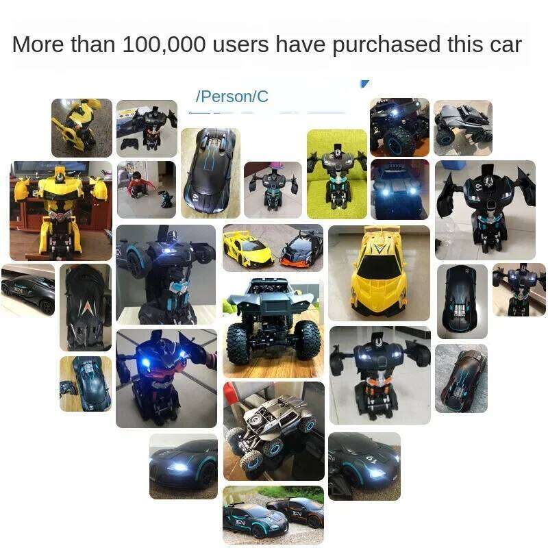 Rc Large 32CM Bugatti Gesture Remote Control Deformation Car Wireless Charging Racing Toy Boy Christmas and New Year Gift C260305