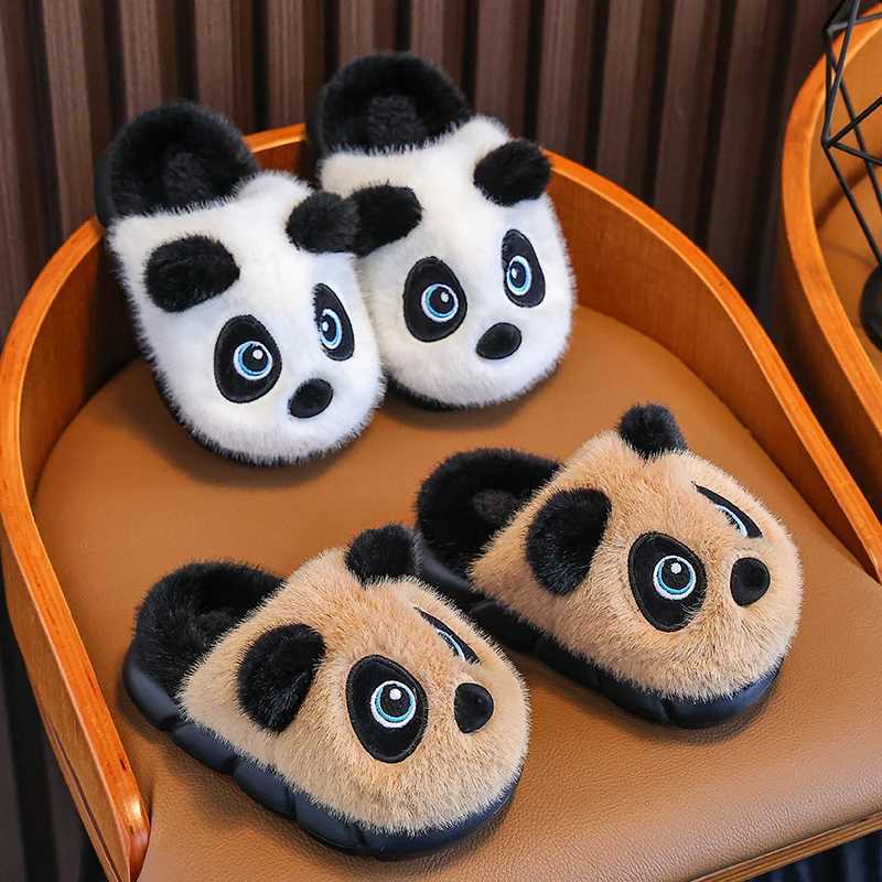 Adorable Panda Winter Warm Cotton Slippers Cozy Footwear for Chilly Days S260305
