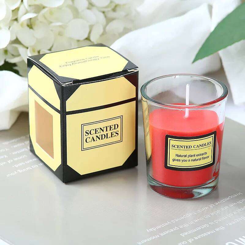 Plant Scented Candle/Soybean Wax Round Glass Cup Hotels and Tea Rooms Bedroom Incense Decoration Birthday Gift with Souvenirs W260304 W260305