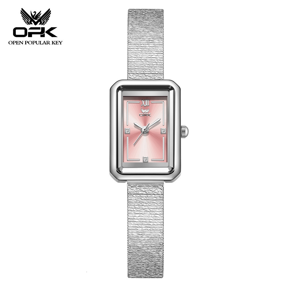 New OPK brand watch, fashionable small square, small and exquisite, high-end feel, women's waterproof quartz luxury watch