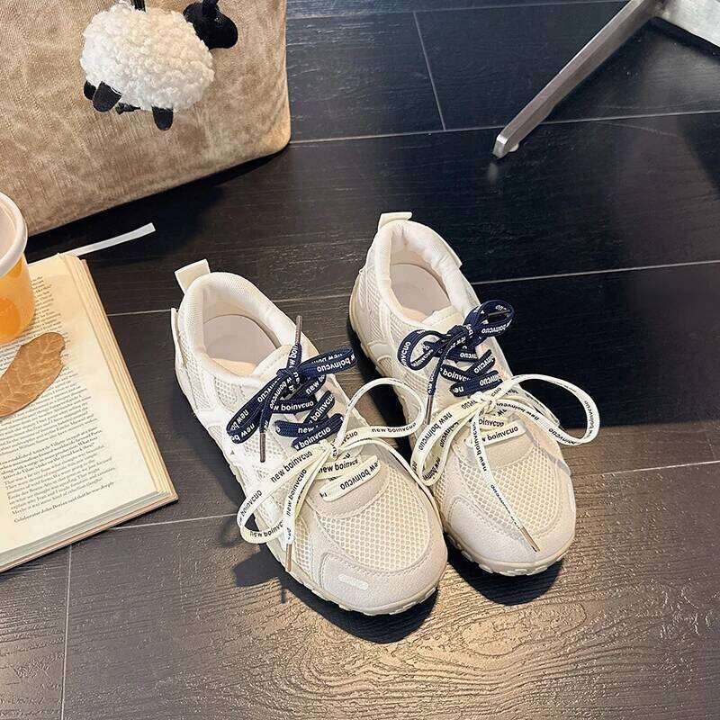 2025 New Dual Lacing Design Color-Block Fashion Casual Shoes - Versatile Outdoor Lightweight Athletic Sneakers
