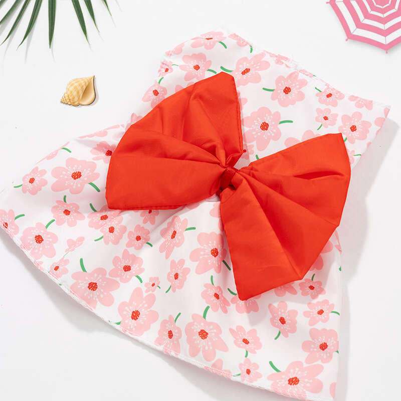 Source Manufacturer Pet Dog Clothing Puppy Print Cartoon Cute Princess Dress Cat Summer Clothes Bamubi