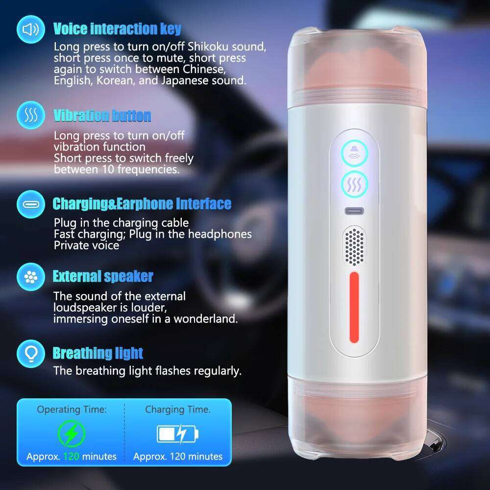 Automatic Male Masturbator Cup Vaginal Penetration Blowjob Machine Pocket Pussy Sexy Voice Sex Toys For Men Adults Goods W260305