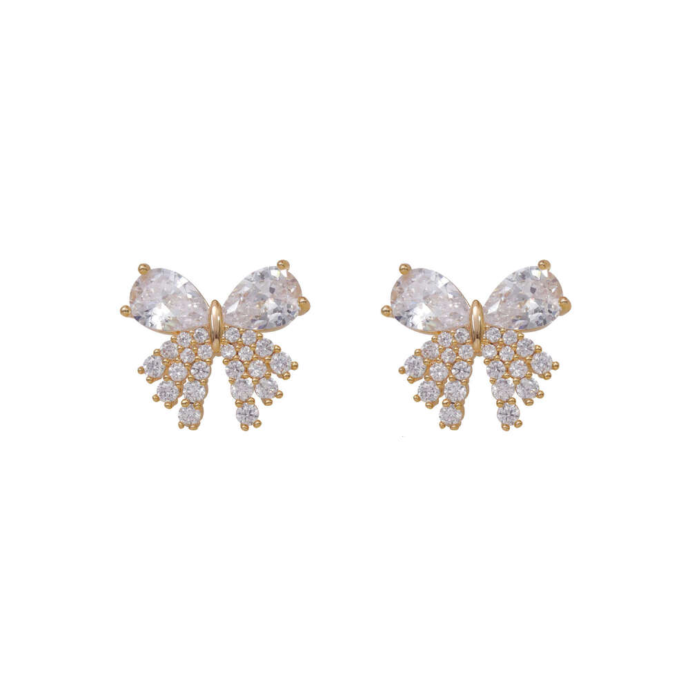 Super Shiny Zircon Butterfly For Women Light Luxury High-end Earrings 2025 New Hot-selling Summer Earrings