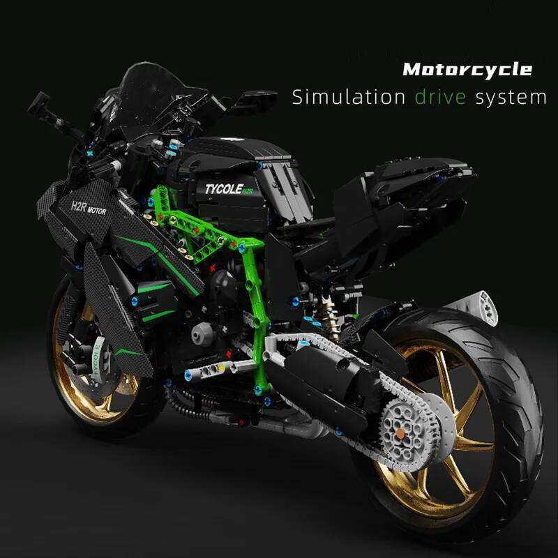 1858pcs 1:5 Technical City Motorcycle Car Model Building Blocks MOC Racing Motobike Vehicles Bricks Toy for Children Gifts T4019 Z260306