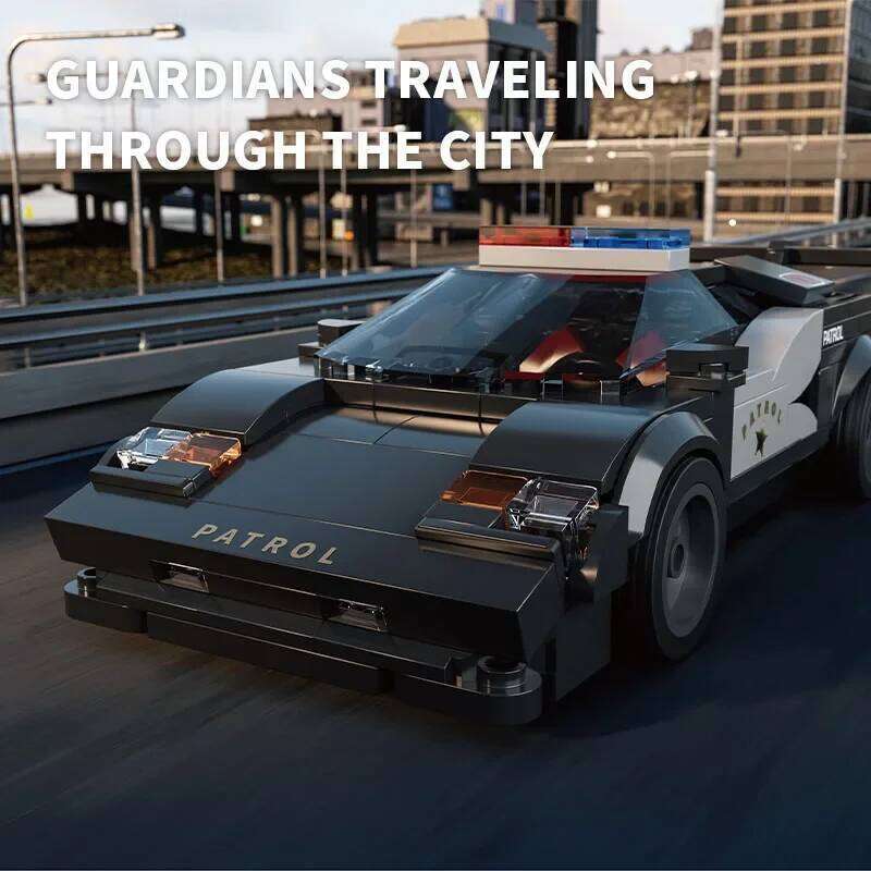 266PCS City Patrol Building Blocks Classic Supercar Police Car Model Bricks Desktop Decoration Toy Kids Holiday Gifts Z260305