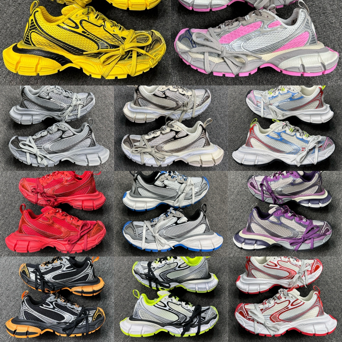 Designer Men runner casual shoes 3xl sneakers Women polyurethane Trainers black white mesh Wide sole rubber platform Sneaker track look 8 Summer 23s 35-45