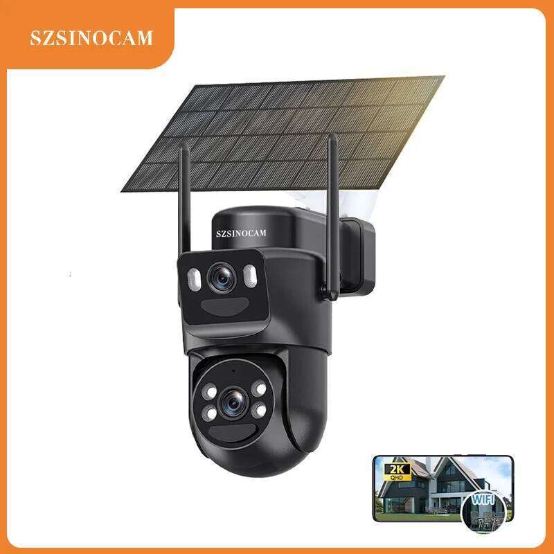 SZSINOCAM Wifi PTZ Outdoor Screens Human Detection Dual Lenses 3MP Security Protection IP Camera Audio 26W0306