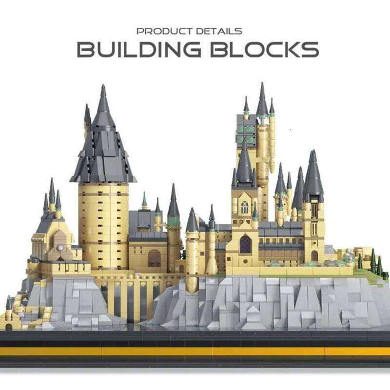 MOC Movie Large Castle Series Magic School Wizardry Street View Modular Architecture Building Blocks Model Kids Toys Boys Gifts Z260306