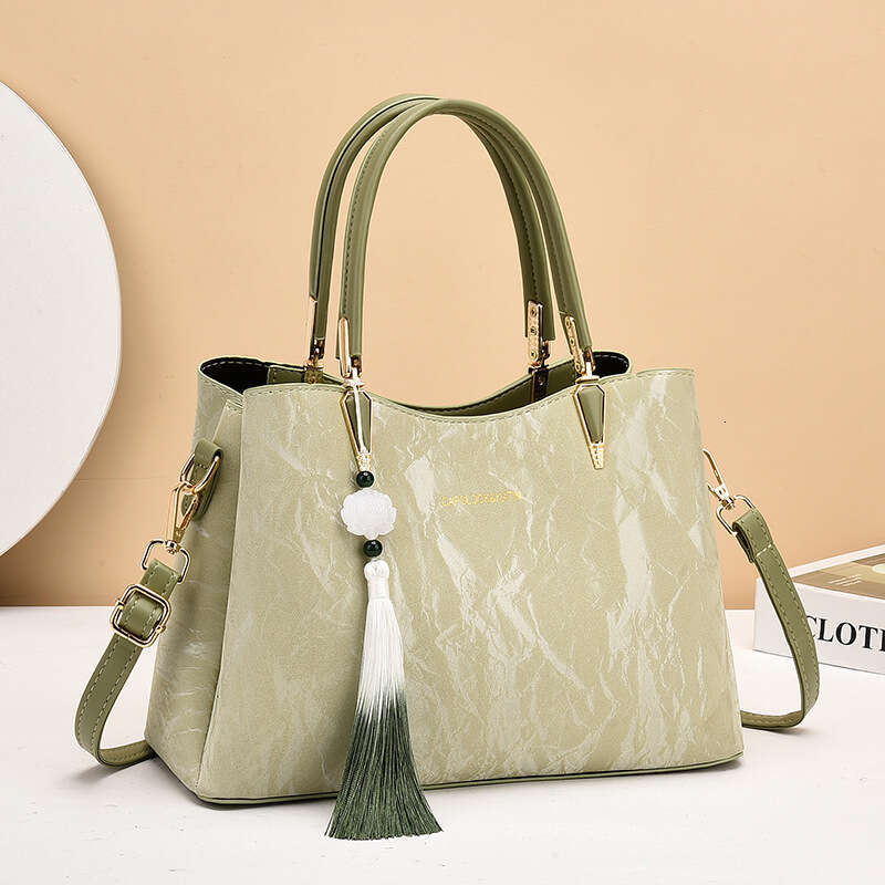 Tote New Chinese Style Women S Handbag Large Capacity Textured Shoulder Crossbody Bag Wholesale