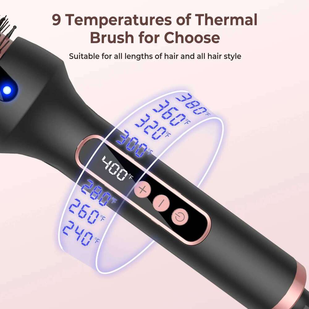 Heating Thermal Professional Styling Round Iron Volumizing Hot Brush Anti Scalding Curling Comb 26Y0305