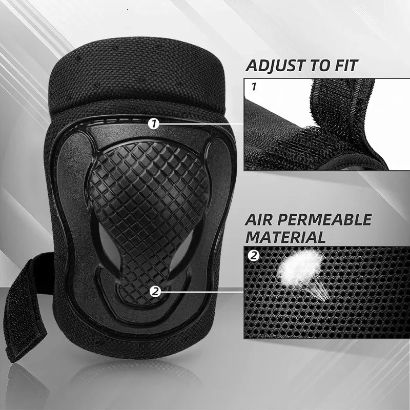 6PcsSet Elbow Knee Pads Skating Protector Skateboard Bicycle Sports Protective Gear Riding Roller Wrist Guard Kids Adults BMX 260228