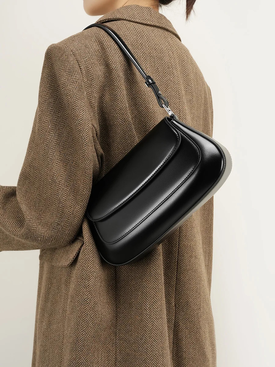 YANATARI underarm cowhide Genuine leather handbags women vintage shoulder bag female bags womens high quality 2026 260306