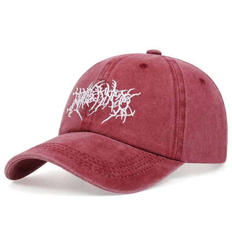 Vintage washed punk hip-hop baseball cap embroidered dad hat vintage classic style Y260304