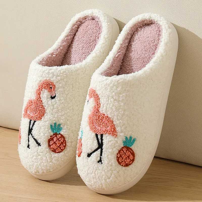 Kids Slippers House Shoes Cartoon Cotton Winter Shoes For Unisex Warm Anti-slip Soft Bottom White Shoes Size 36-45 S260305