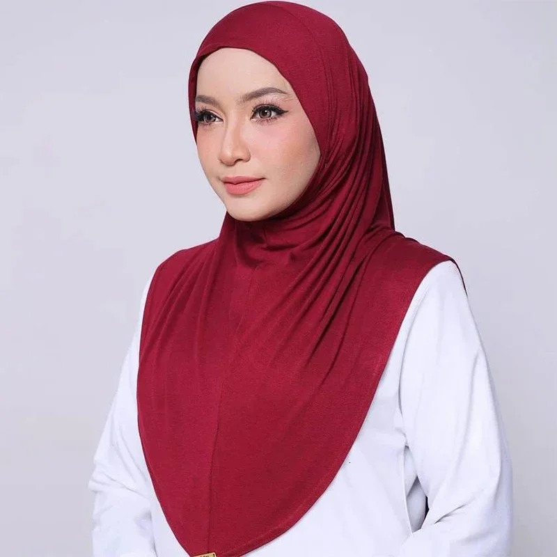 Instant Ready to Wear Hijab Muslim Women Stretchy Sports Hijab Scarves Malaysia Headwraps Caps 260304