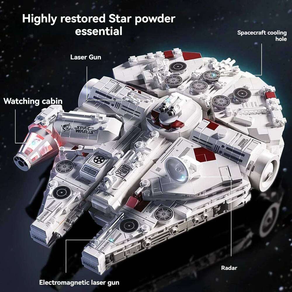 TOYLINX Hot Building Blocks 1361PCS Kits Millennium Falcon Bricks Christmas Birthday Holiday Boys Education Toys Gifts Z260305