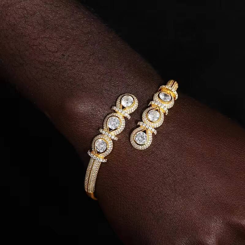 Luxury Moissanite Diamond Bracelet 925 Sterling Silver Fine for Women Men Hip Hop Jewelry