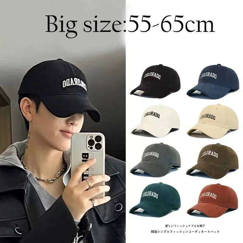 2023 Plus Size Baseball Caps Man 55-60cm 60-65cm Spring Summer Popular Sport Hats Ladies Soft Cotton Sun Cap Big Head Wholesale Y260304