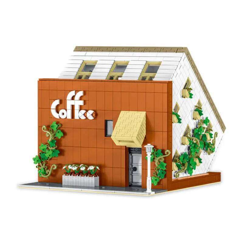 3118pcs Upside Down Cafe Model Street View MOC Modular Architecture Assembly Building Block Bricks Toys for Adults Gifts 10209 Z260306