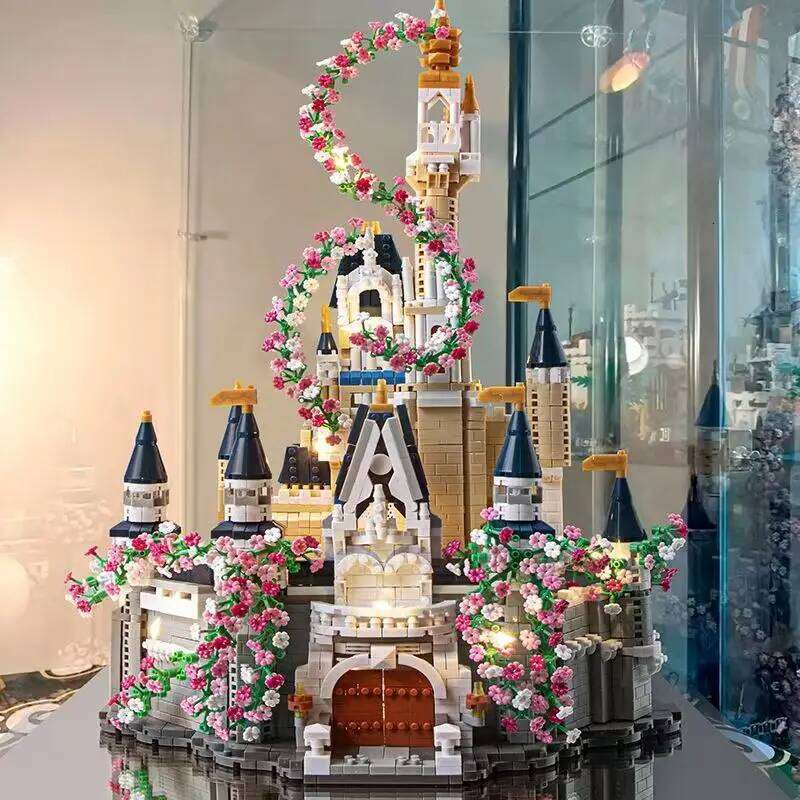 1888 Pieces, Creative Sakura Manor Tree House Hand-Built Blocks, Abs Material, Mixed Color Building Blocks Z260305