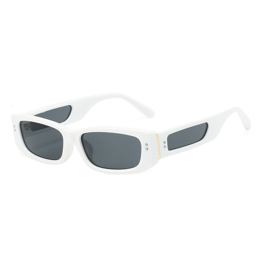 New European American rectangular irregular-shaped small-frame sunglasses, simple, stylish, and unique, with UV protection