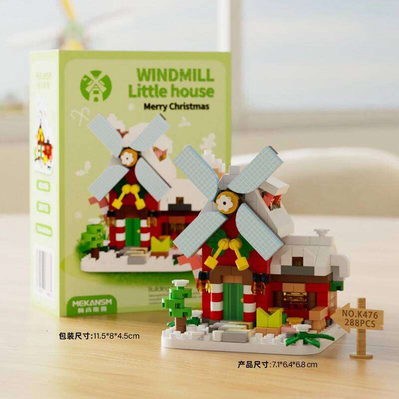 Forest house Street Landscape Building Block Handmade Windmill Tree House Children's Educational Toys DIY Making Gifts Z260306