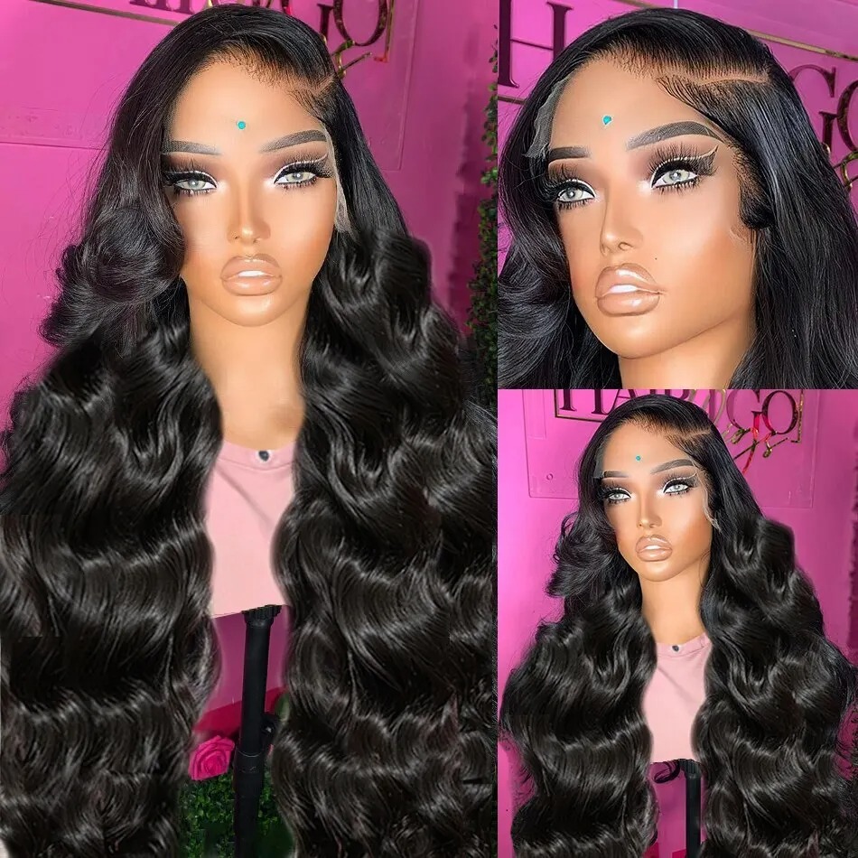 Peruvian Soft Hair Body Wave Lace Front Wigs Human Hair 220 Density Transparent Lace Frontal Wigs For Women 13x6 13x4 Human Hair Wigs