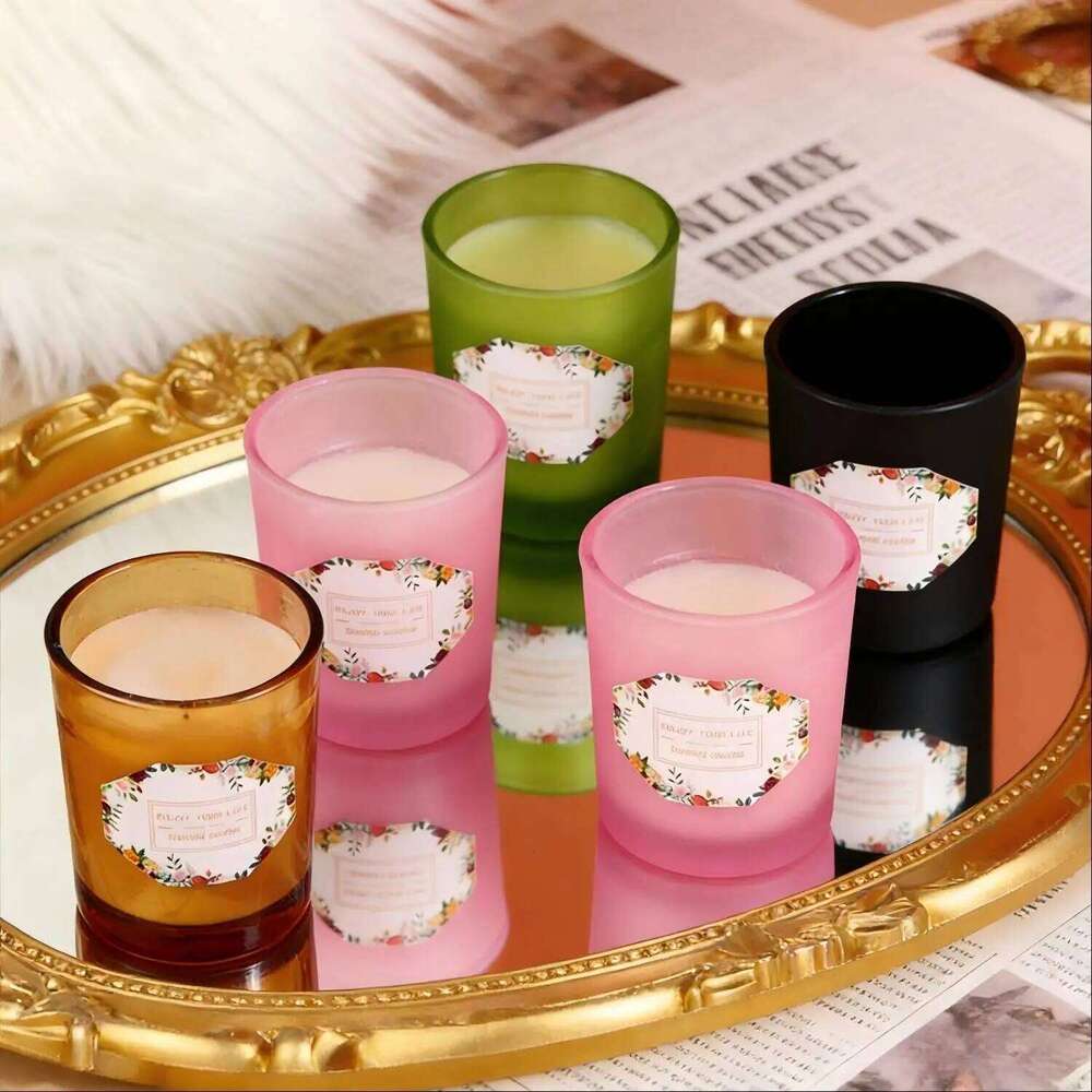 1pc Long Lasting Aromatherapy Candle - Non-Toxic Plant Wax Glass Jar Candle, Smokeless Niche Scented for Home Party Wedding W260304 W260305