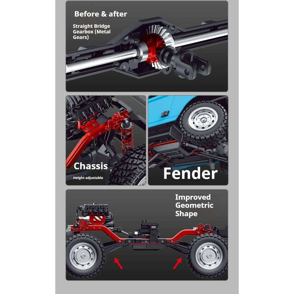 New 1:10 Full Scale Pickup 4X4 Professional Remote Defender Simulated Off-Road Climbing Vehicle RC CAR C260305