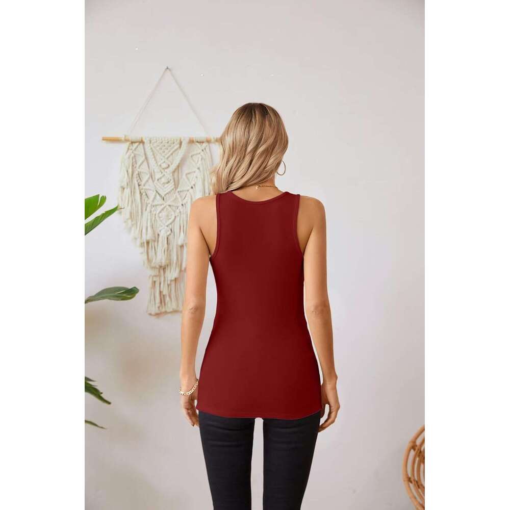 Tank for Women Summer Sleeveless Designer Shirts V Neck Ribbed Slim Fitted Tops Cami Blouses