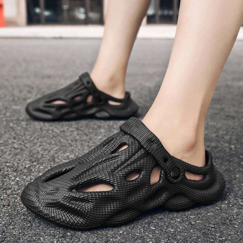 Litfun Men Fashion Summer Slippers 2025 New Hollow Hole Clogs Outdoor Non-slip Beach Slides Comfy Soft EVA House Sandals