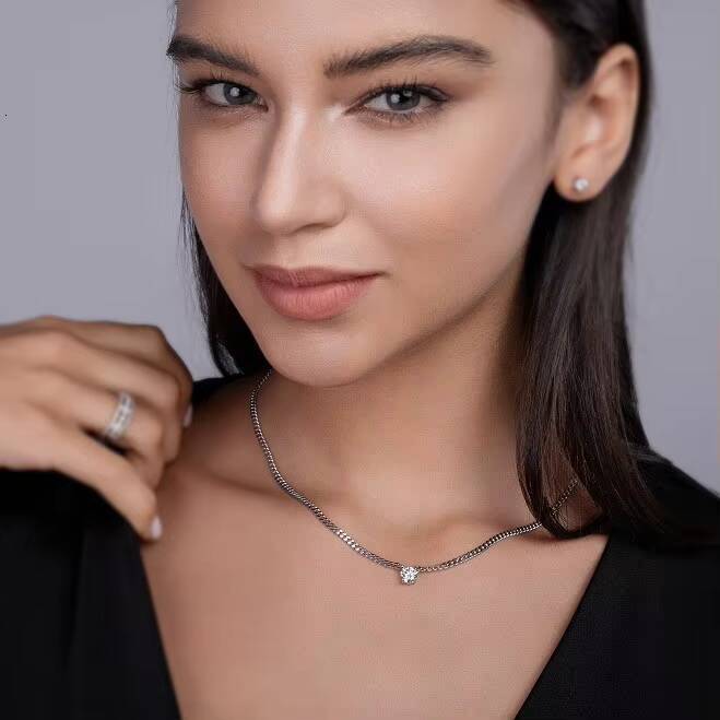 New Trend Hip Hop 925 Sterling Silver Moissanite Cuban Link Chain Minimalist Luxury Jewelry for Men Women Custom Necklace
