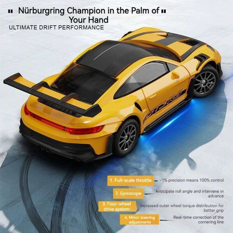 New Hongxing Rc Mini Drift Remote Control Car 1:43 Full Scale Automotive Professional Alloy 4wd Racing Model Toy With Gyroscope C260305