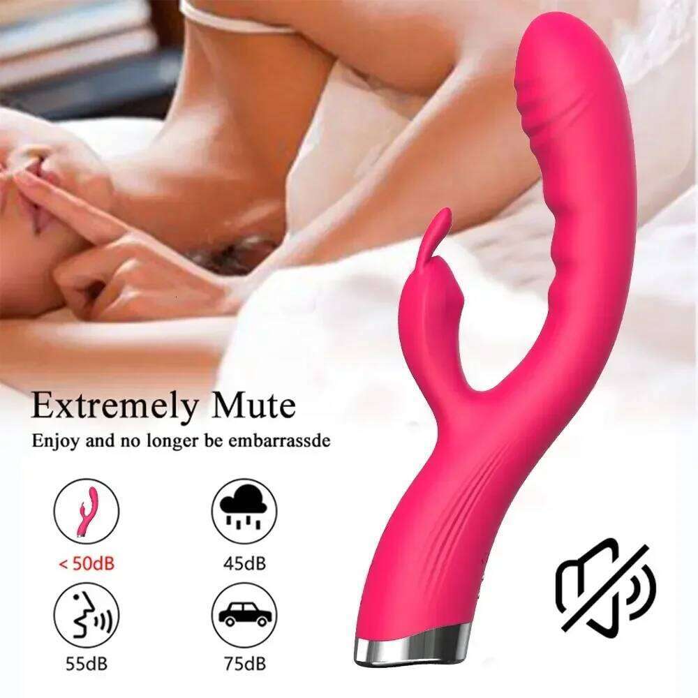 10 Speed G Spot USB Rechargeable Powerful Dildo Rabbit Vibrator for Women Clitoris Stimulation Massage Adult Sex Toys W260305